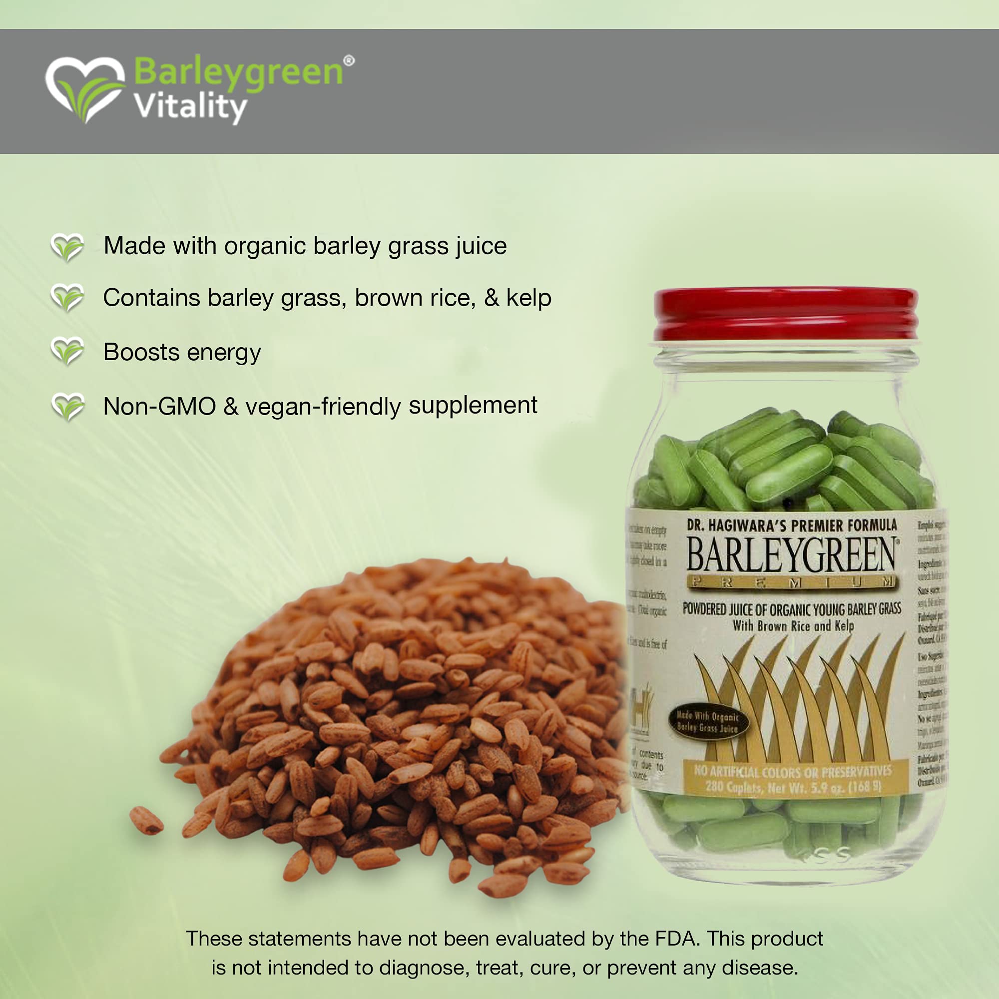 BARLEYGREEN Barley Grass Juice powder in a bowl signaling natural energy support