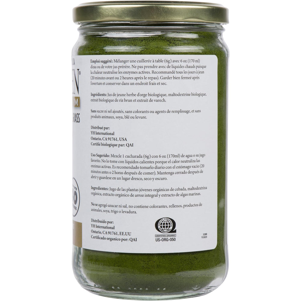 BARLEYGREEN glass with powder being stirred conveys quick, sugar-free hydration option