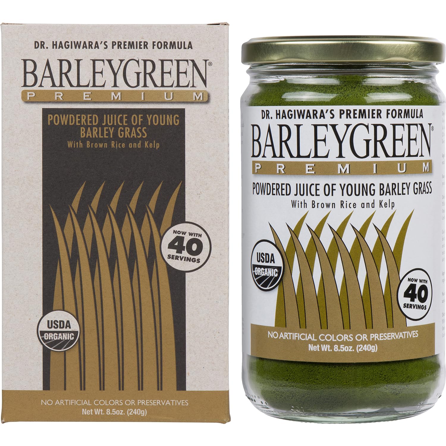 BARLEYGREEN ingredient panel kelp and brown rice signals balanced minerals for daily nutrition