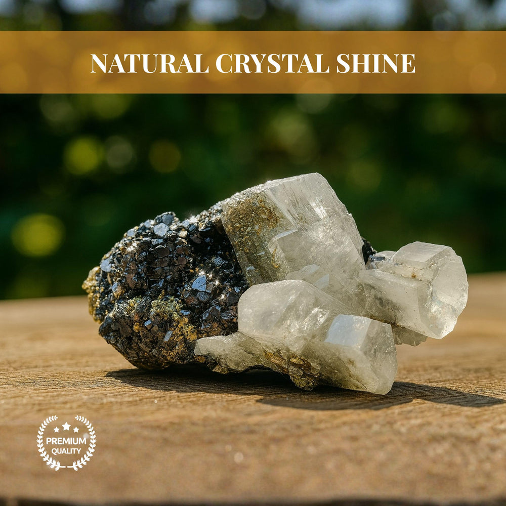Bartra Product display-ready calcite crystal on a stable surface.