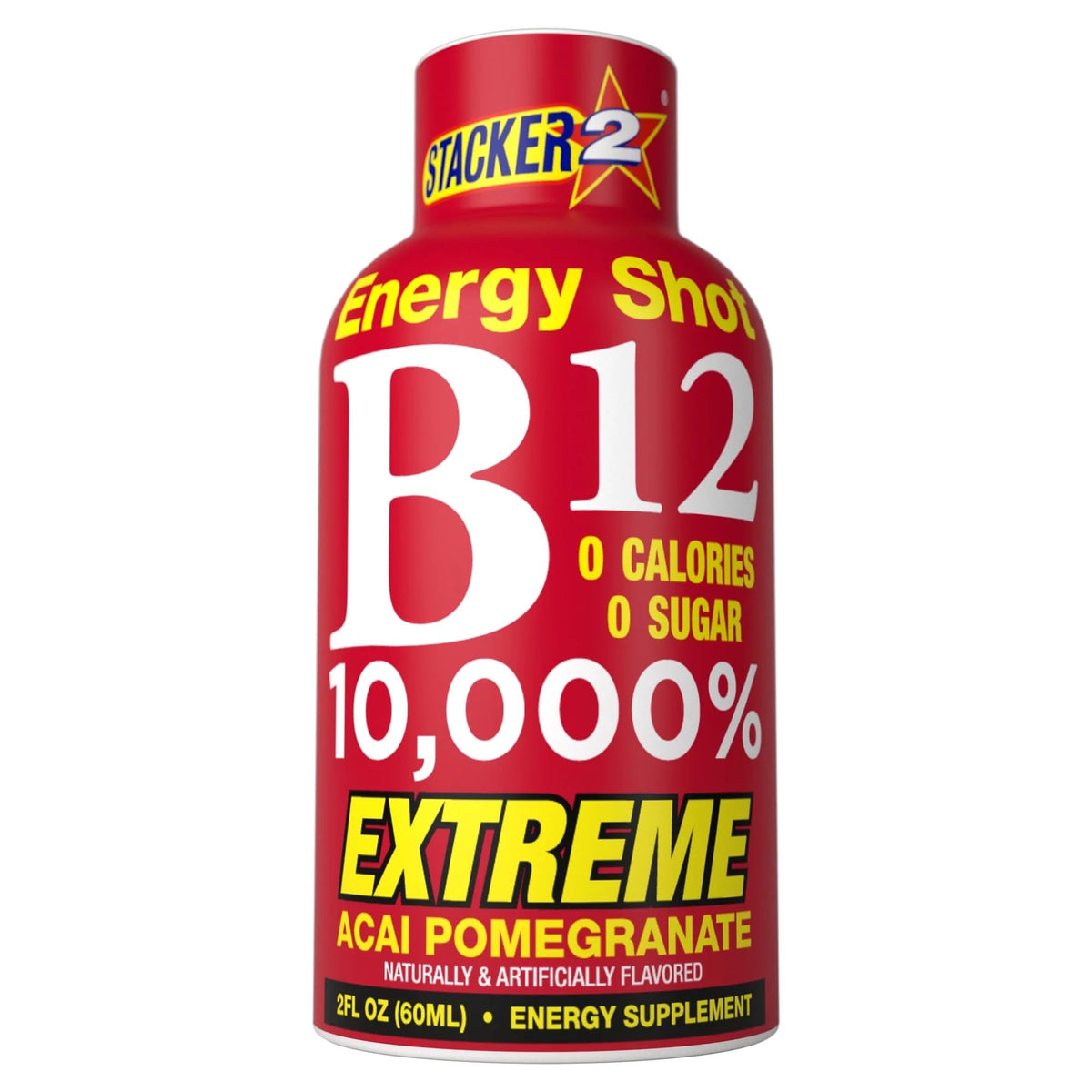BASED BOX Stacker2 energy shot in acai pomegranate flavor for quick, clean energy
