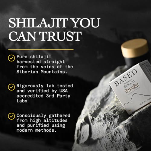 Based Shilajit resin dissolving in water image showing earthy color and ease of use.