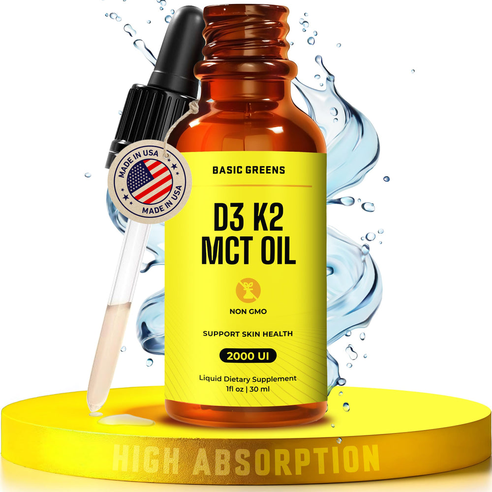 Sugar-free, tasteless liquid drops from BASIC GREENS for active lifestyles