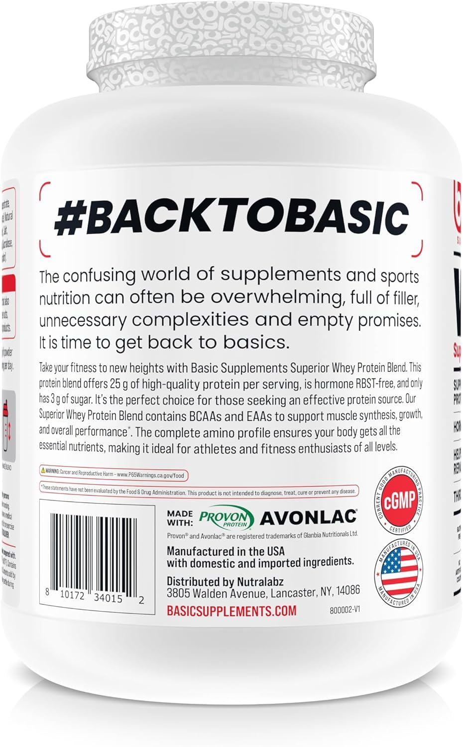 BASIC SUPPLEMENTS whey protein powder glass shake showing smooth post-workout texture.
