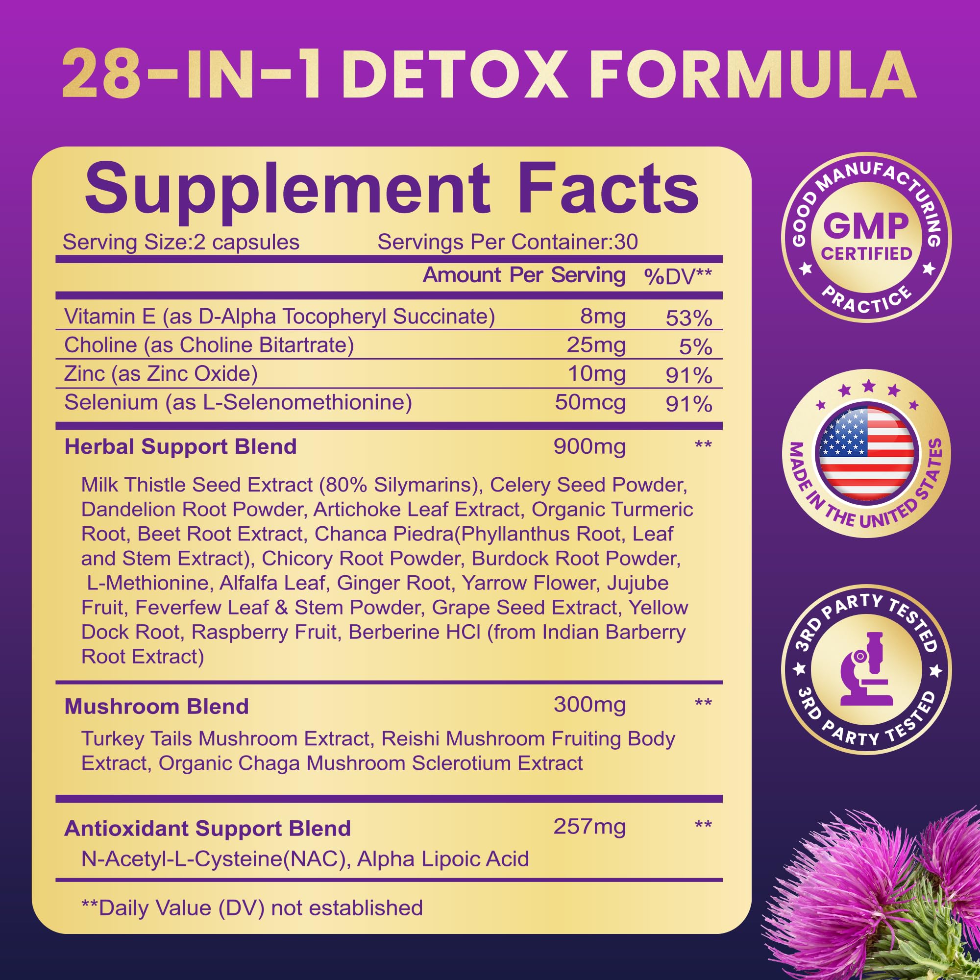 Baszy liver detox featuring dandelion root for digestion support.