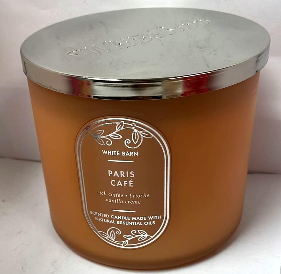 Bath & Body Works ParisCafe candle close-up highlighting rich roasted coffee and brioche notes.