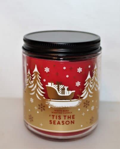 Bath & Body Works White Barn 1-Wick Candle with essential oils creates cozy holiday ambience