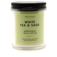 Bath & Body Works White Tea & Sage 1-Wick Candle for long-lasting fragrance in any room