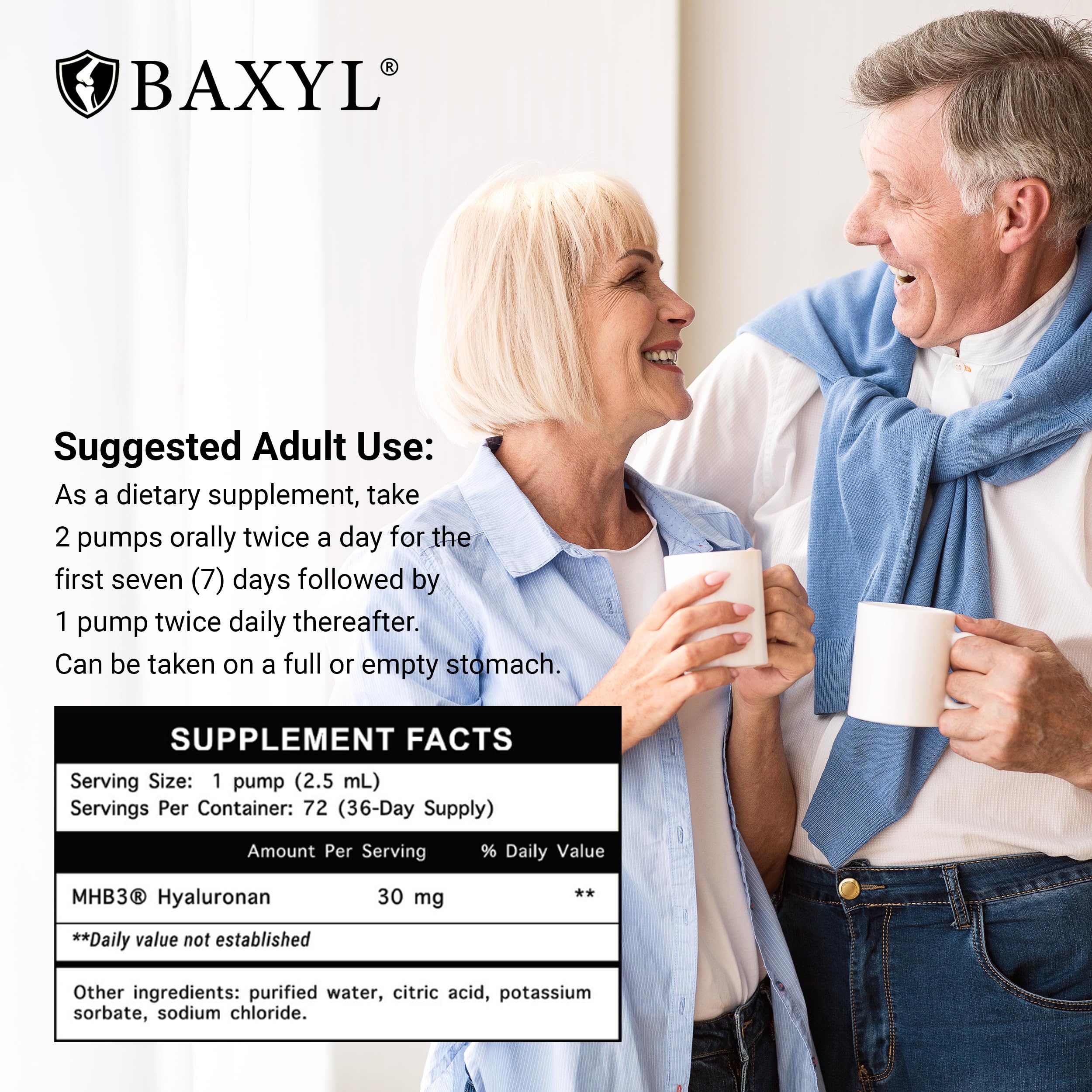 BAXYL vegan cruelty-free seal signals ethical, clean ingredients.