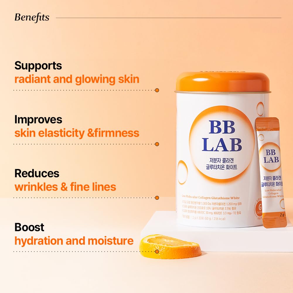 BB LAB Collagen Glutathione White Orange Stick daily-dose portion ready to use.