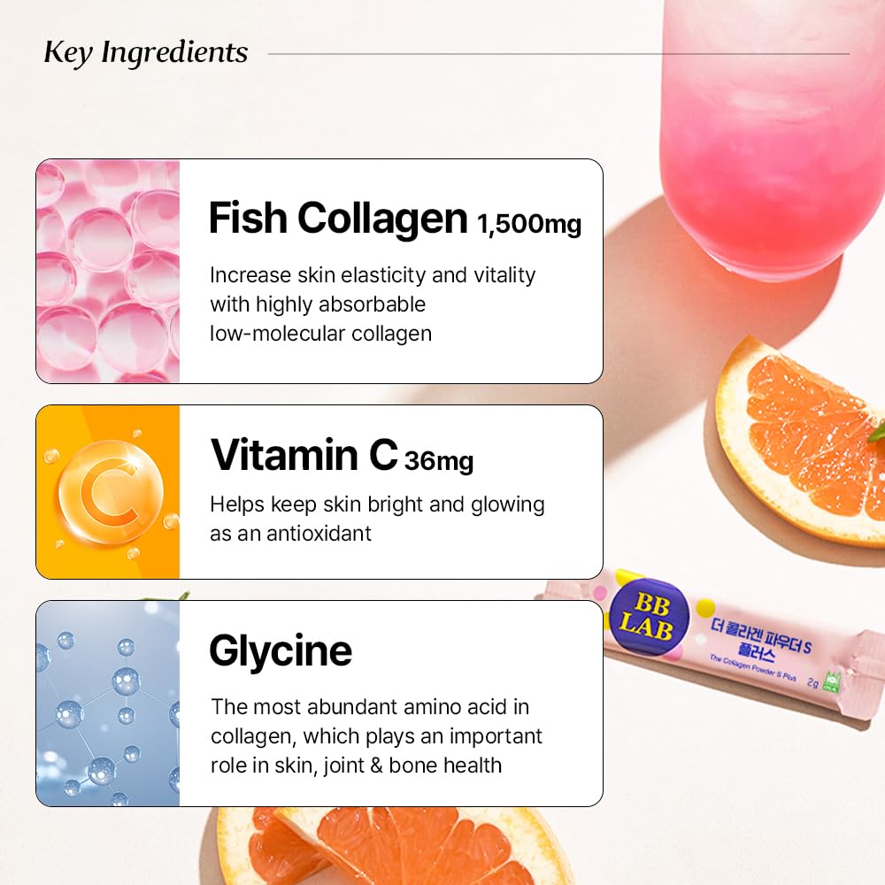 BB LAB Collagen S Plus 1500mg fish collagen supports daily tissue upkeep.
