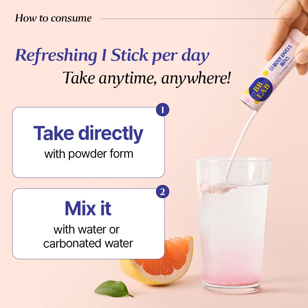 BB LAB Collagen S Plus grapefruit flavor makes daily intake enjoyable.