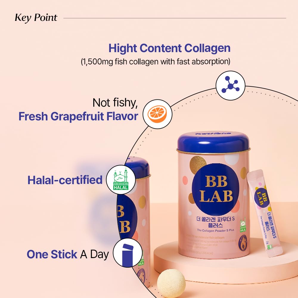 BB LAB Collagen S Plus single-serve sticks ideal for on-the-go skin-care routines.