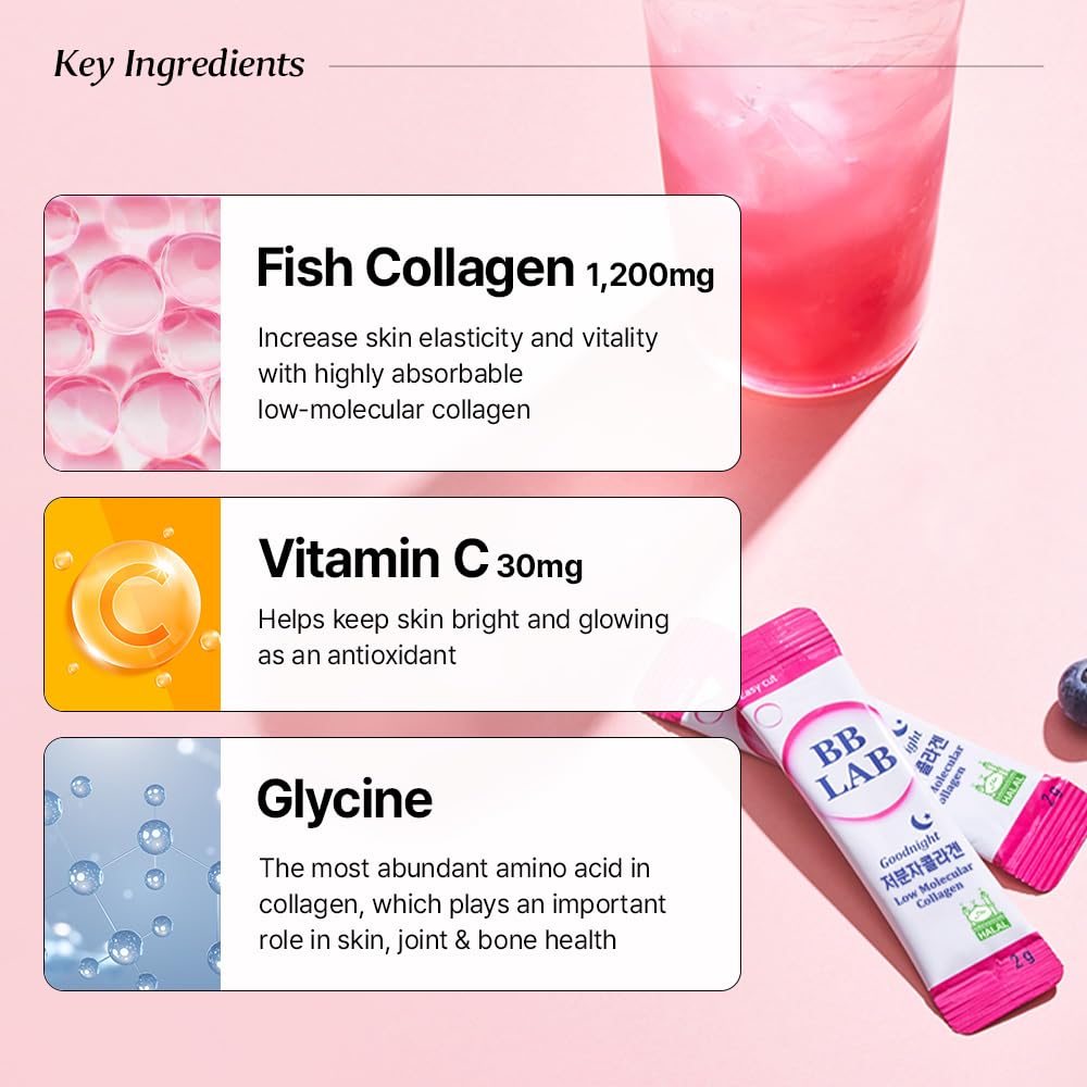 BB LAB Good Night mix-berry flavor close-up emphasizes tasty daily supplement.