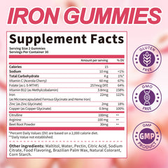 BBEEAAUU Iron Gummies Women 10-in-1 formula supports energy and overall wellness.