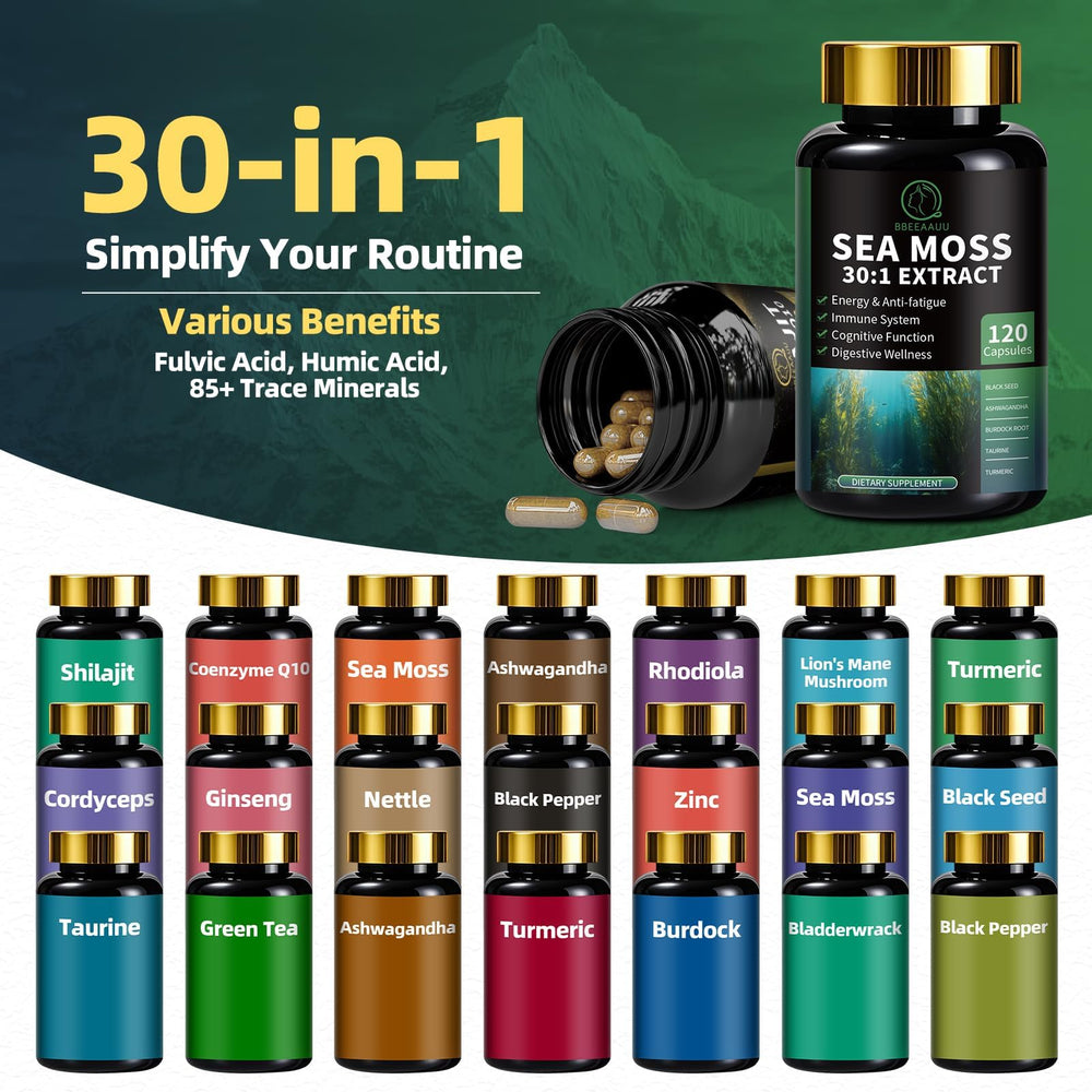 BBEEAAUU Black seed turmeric blend for antioxidant support.