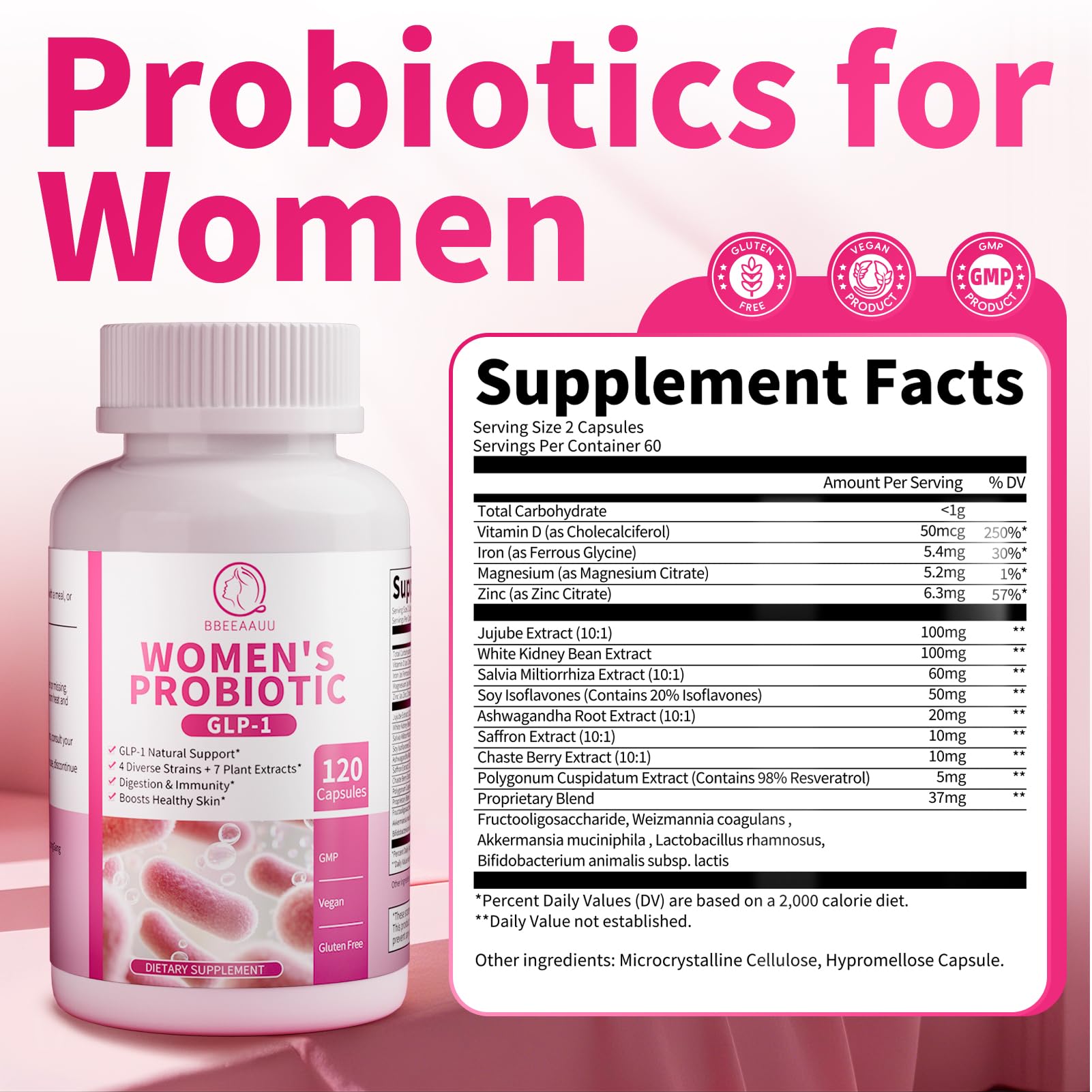 BBEEAAUU GLP-1 support capsules aiding natural gut health