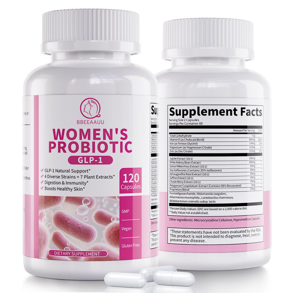BBEEAAUU probiotics bottle for women promoting digestive balance on the go