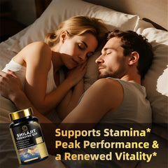 Shilajit sea moss capsules resting on a clean kitchen counter