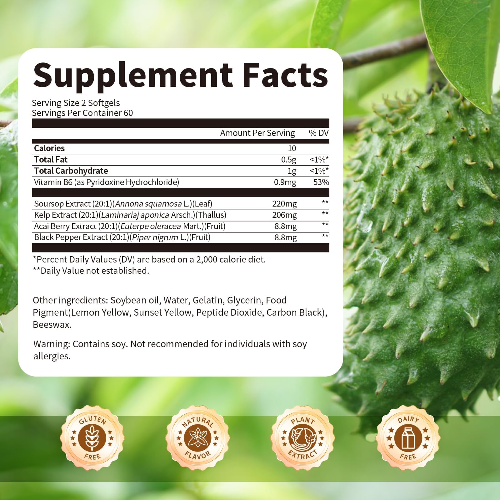 BBEEAAUU soursop capsules closeup showing capsule texture and intake ease