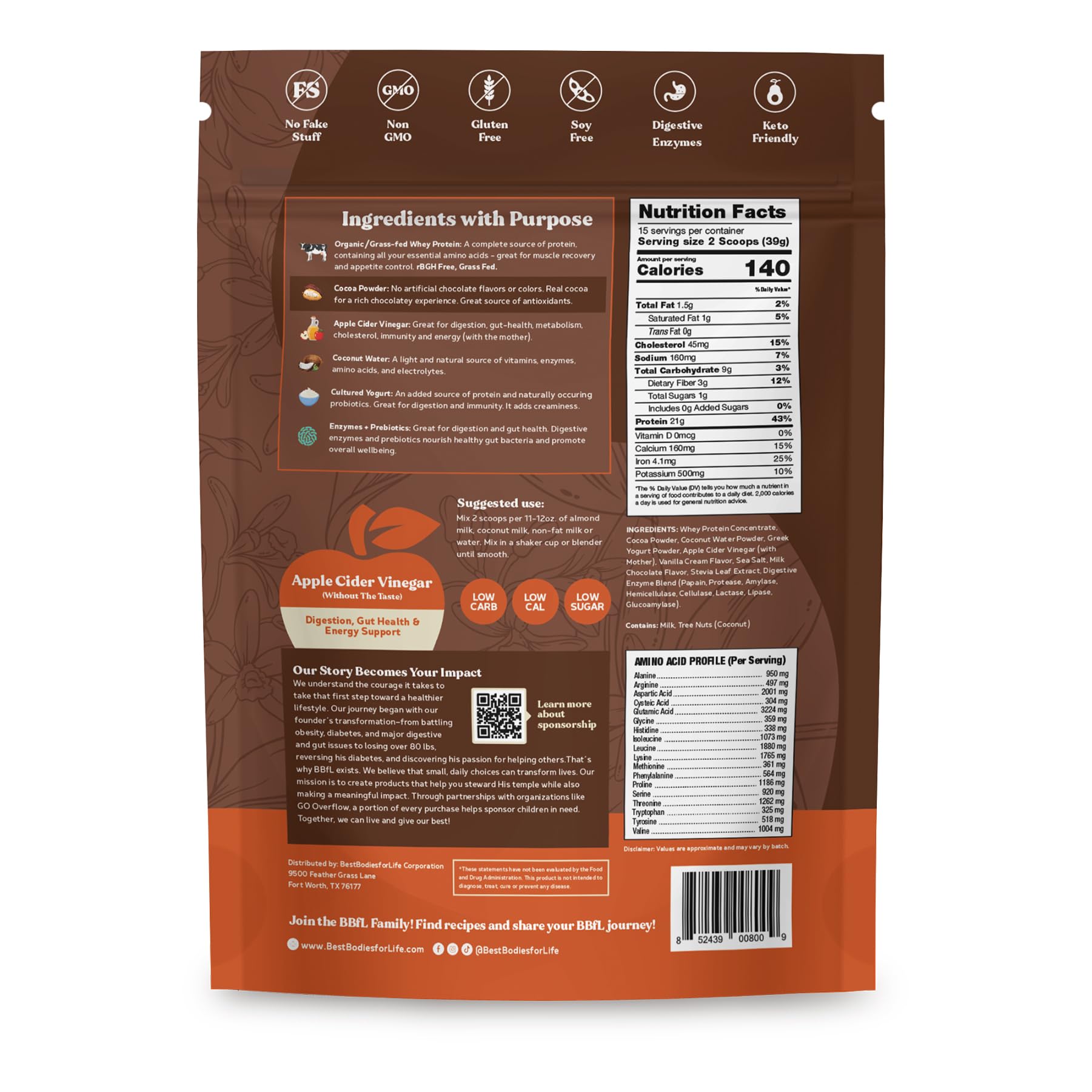 BBfL balanced daily protein shake supports active lifestyles.