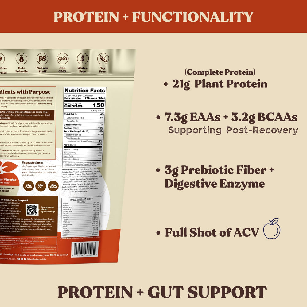 BBfL Proteína vegetal cacao crema batido ligero con sabor cacao cremoso.