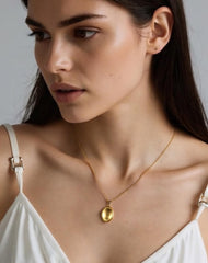 BBPM 14K gold plated dainty chain on elegant daily wear.