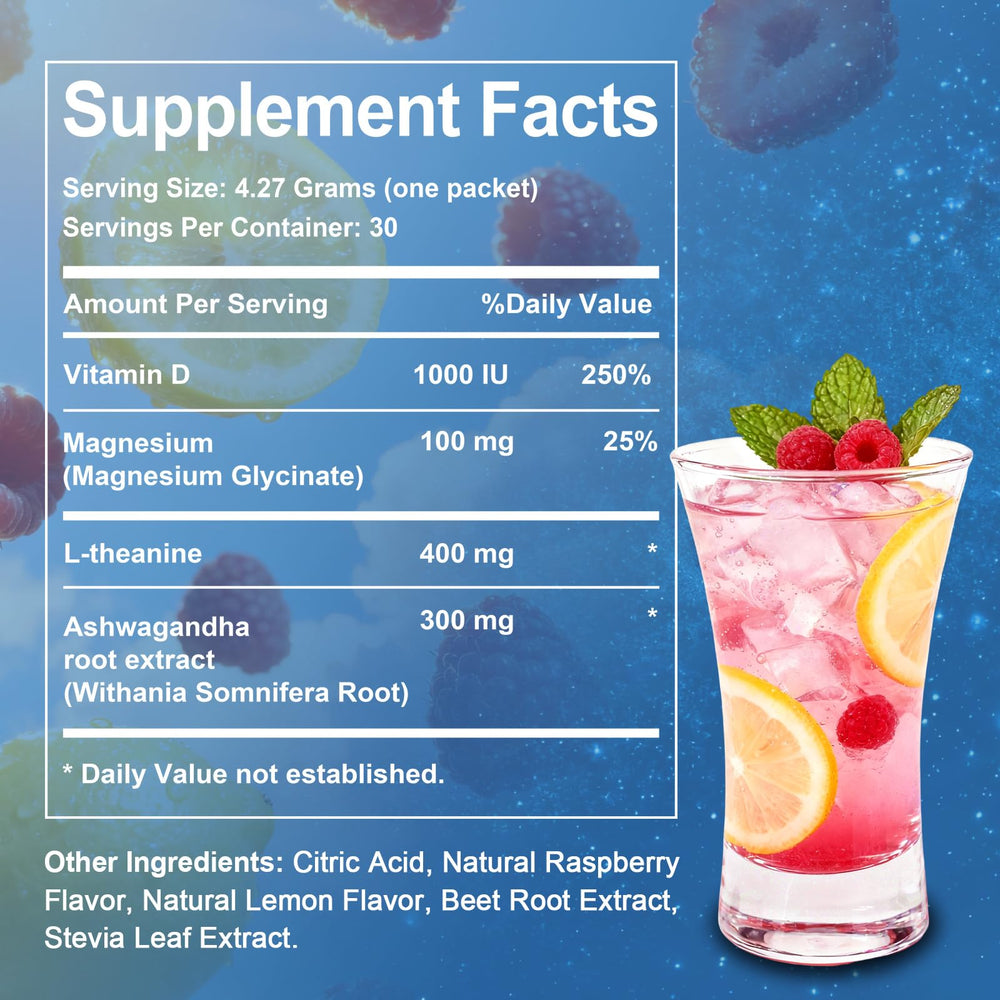 Bcuelov Cortisol Drink Mix packaging shows convenient single-serve sticks for on-the-go use.