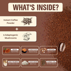 Bcuelov MCT oil and adaptogenic mushrooms layout emphasizes energy