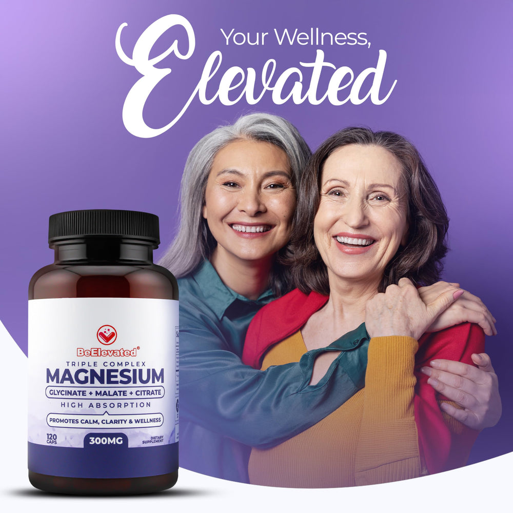 BeElevated serving guide showing two capsules with food for absorption