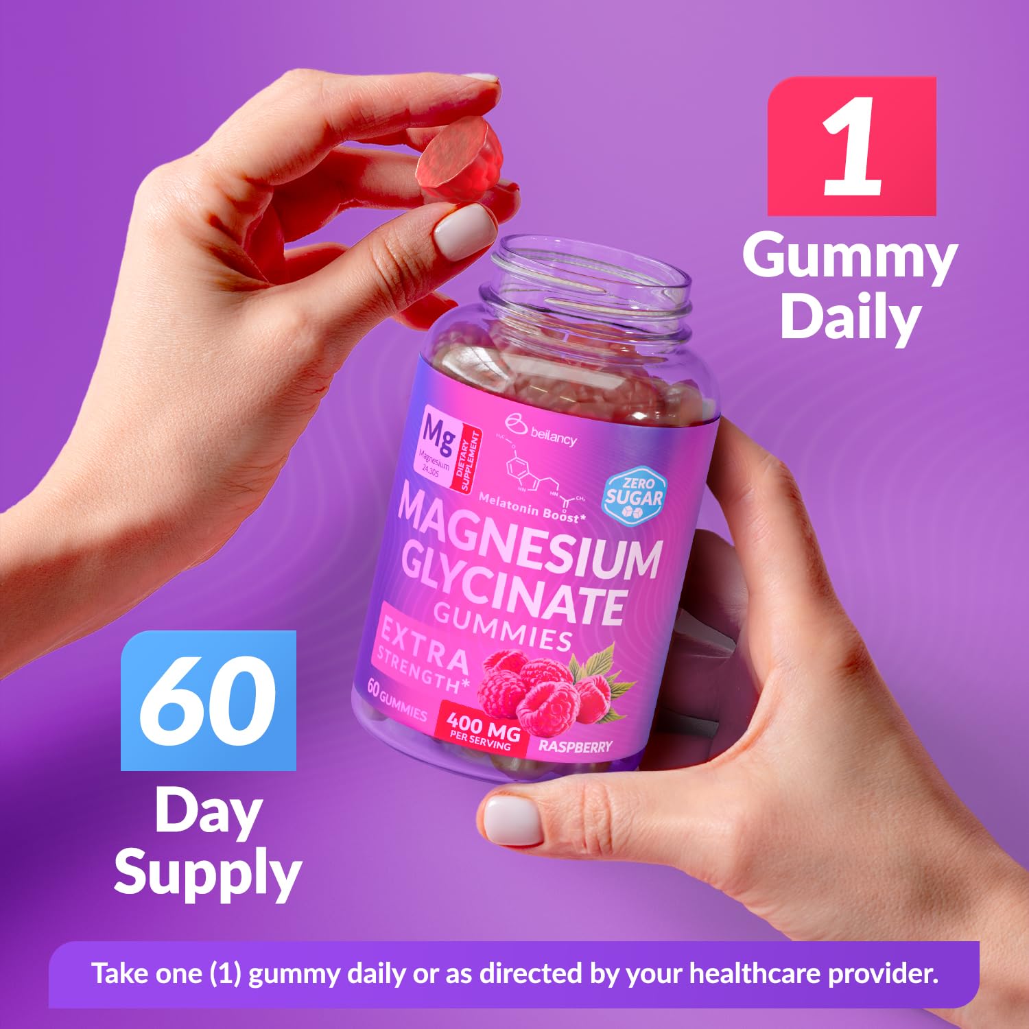 BE&LANCY gummies show gelatin-free, sugar-free promise for sensitive stomachs.