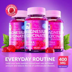 BE&LANCY Magnesium Glycinate Gummies pour-ready bottle for quick, mess-free supplement moments.