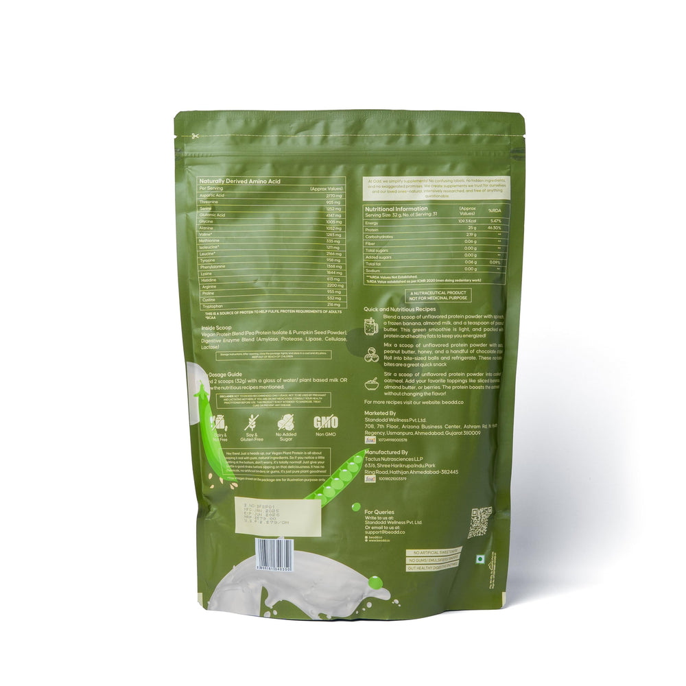 BE ODD vegan protein scoop, precise portions for quick post-workout drinks