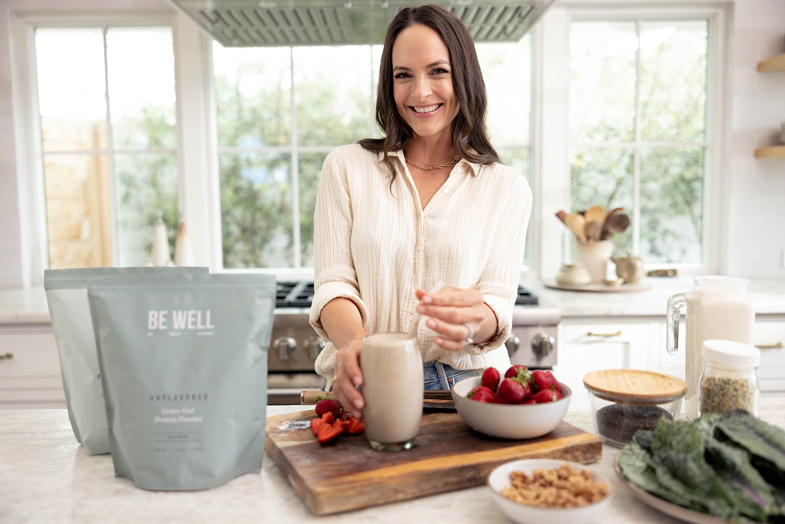 Shaker bottle ready for a post-workout Be Well by Kelly shake