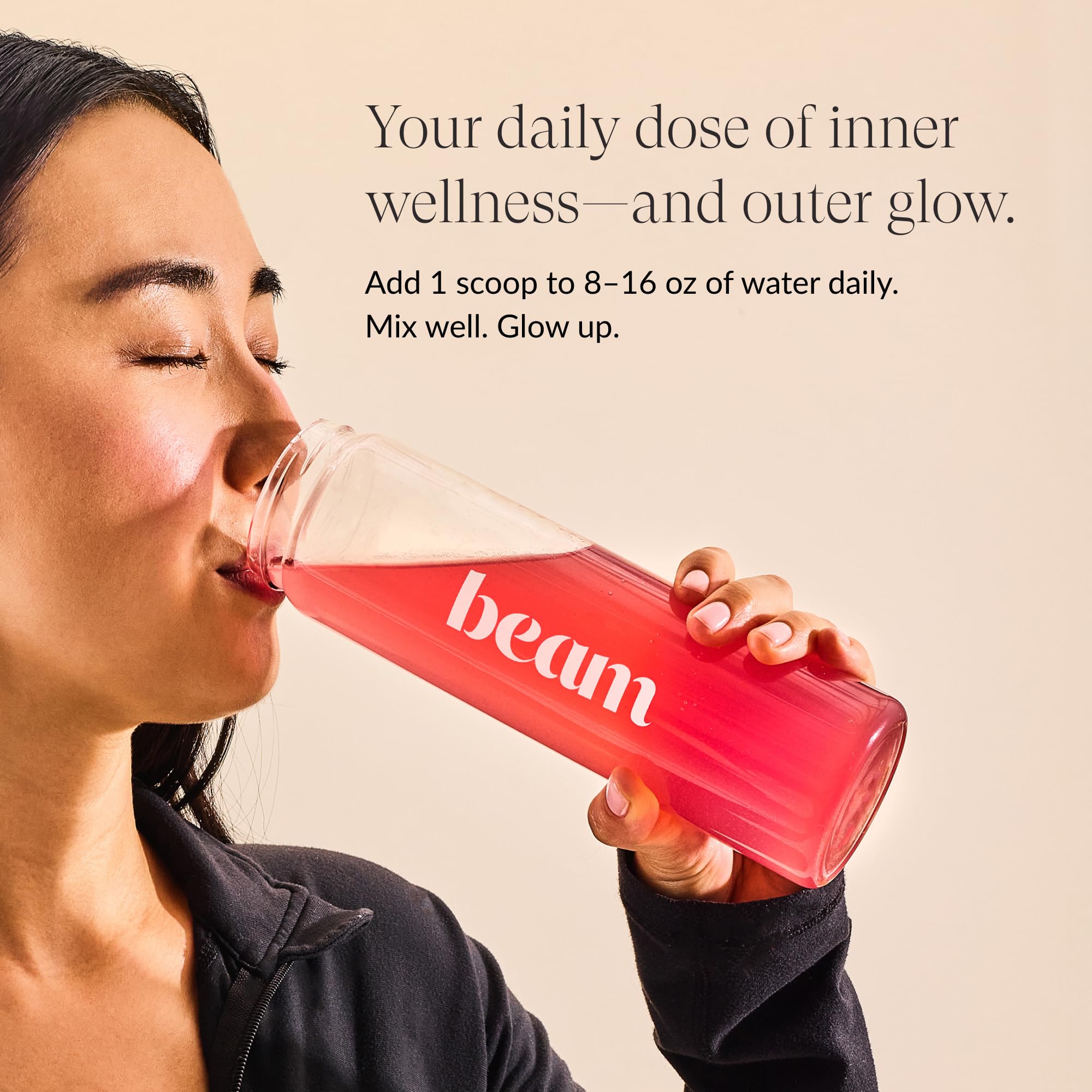 Beam Glow daily serving pack ready for easy routine integration.