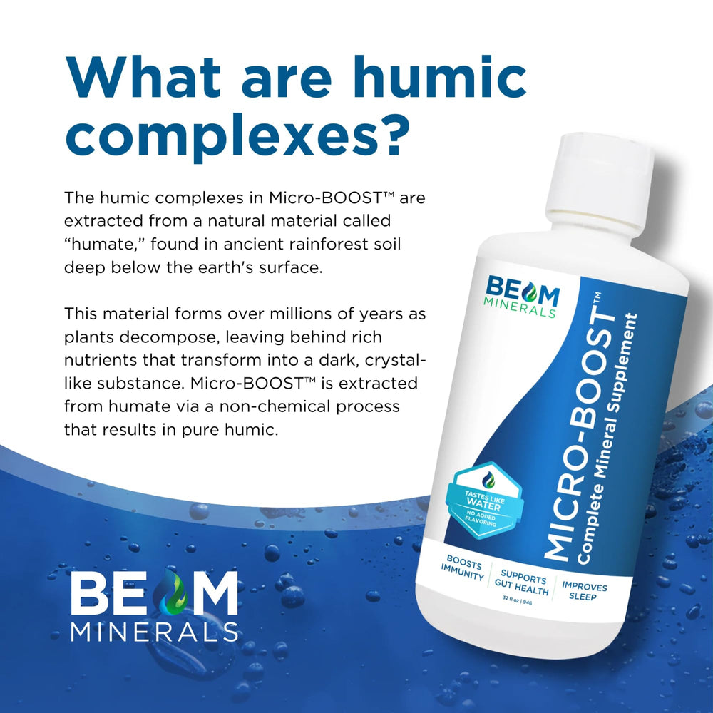 BEAM MINERALS Micro-Boost label tilt emphasizing clean plant-based ingredients