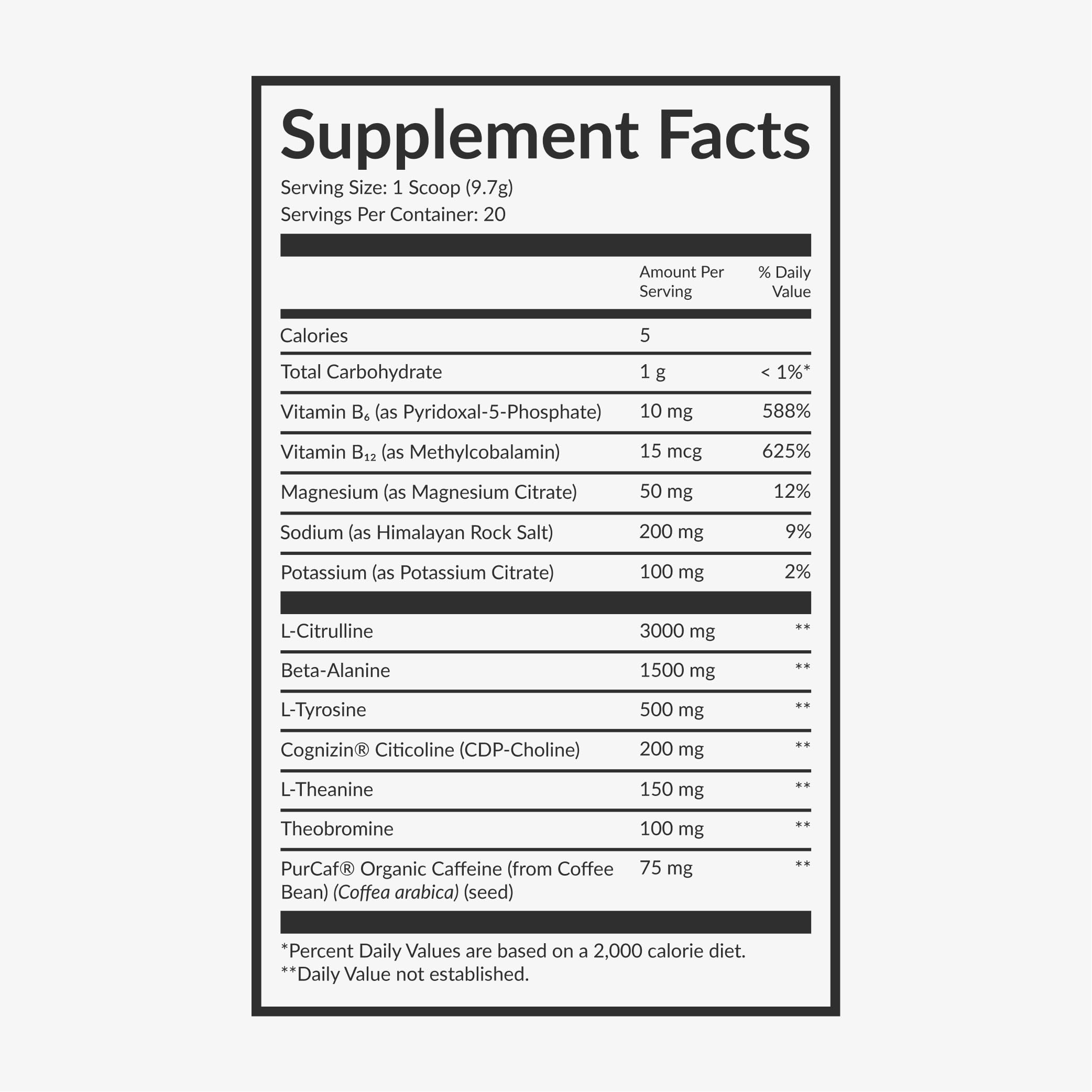 Beam L-Tyrosine and L-Theanine enhance focus and calm energy.