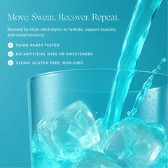 Beam electrolytes image emphasizes hydration and muscle function.
