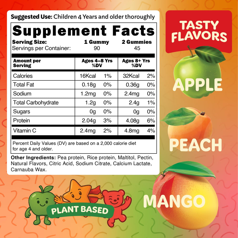 Bear Bites Gummies peach flavor pack, a fruity after-school treat