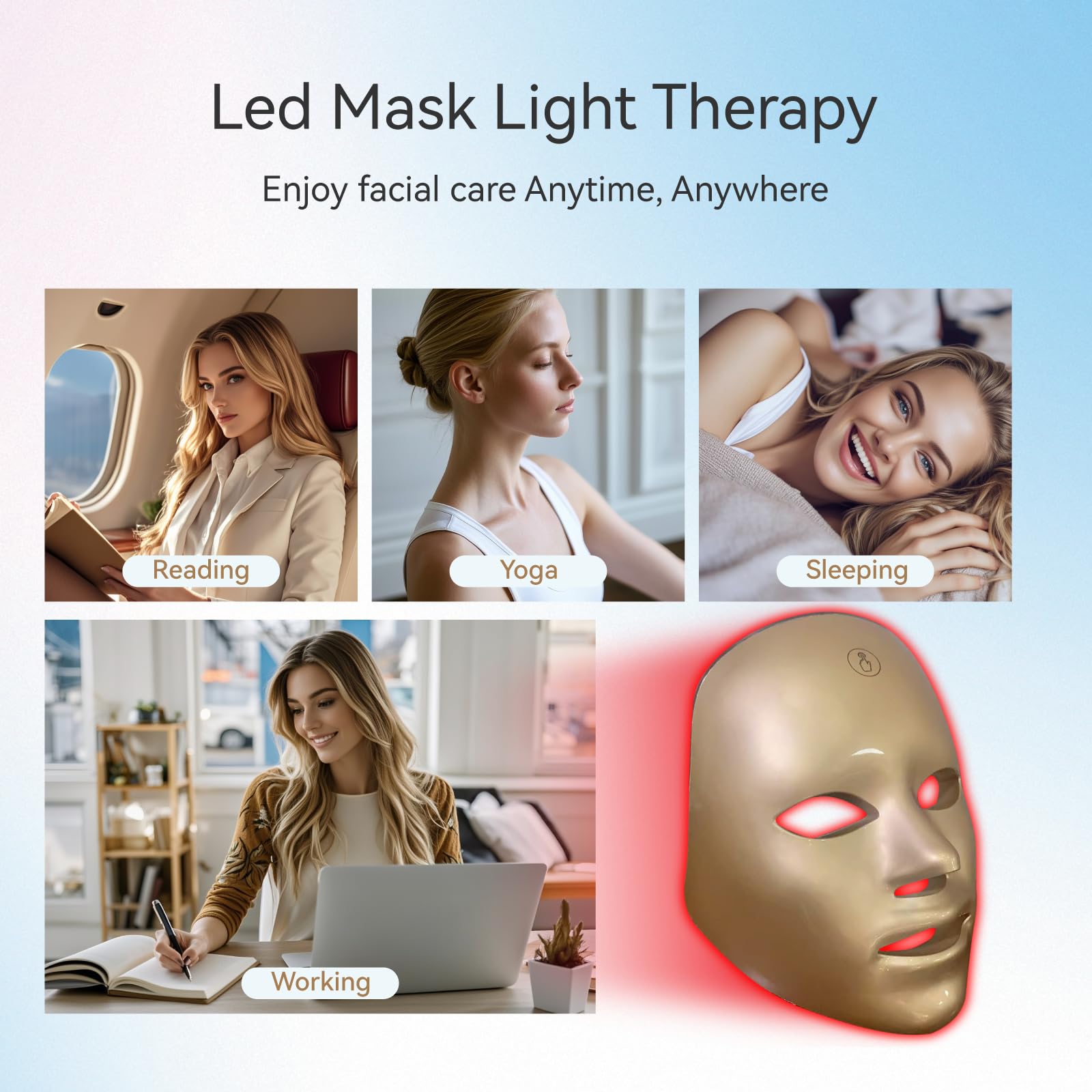 One-touch control on BeaRay mask keeps treatment simple and convenient