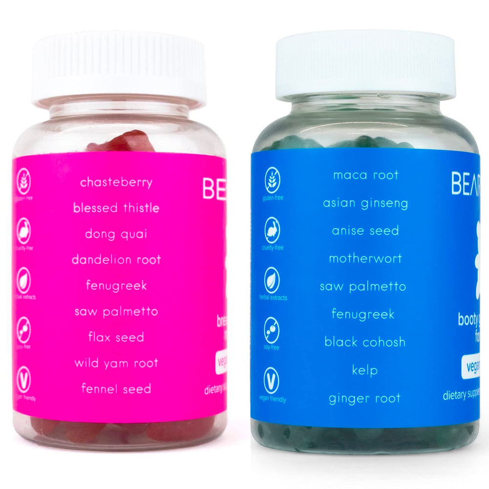 BEARVANA packaging highlighting vegan, gluten-free, non-GMO features.