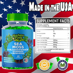 Beary Fine Sea Moss Gummies apple-cider-vinegar closeup of colorful gummies