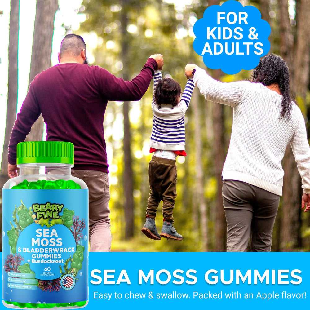 Beary Fine Sea Moss Gummies kids-and-adults dosage chart