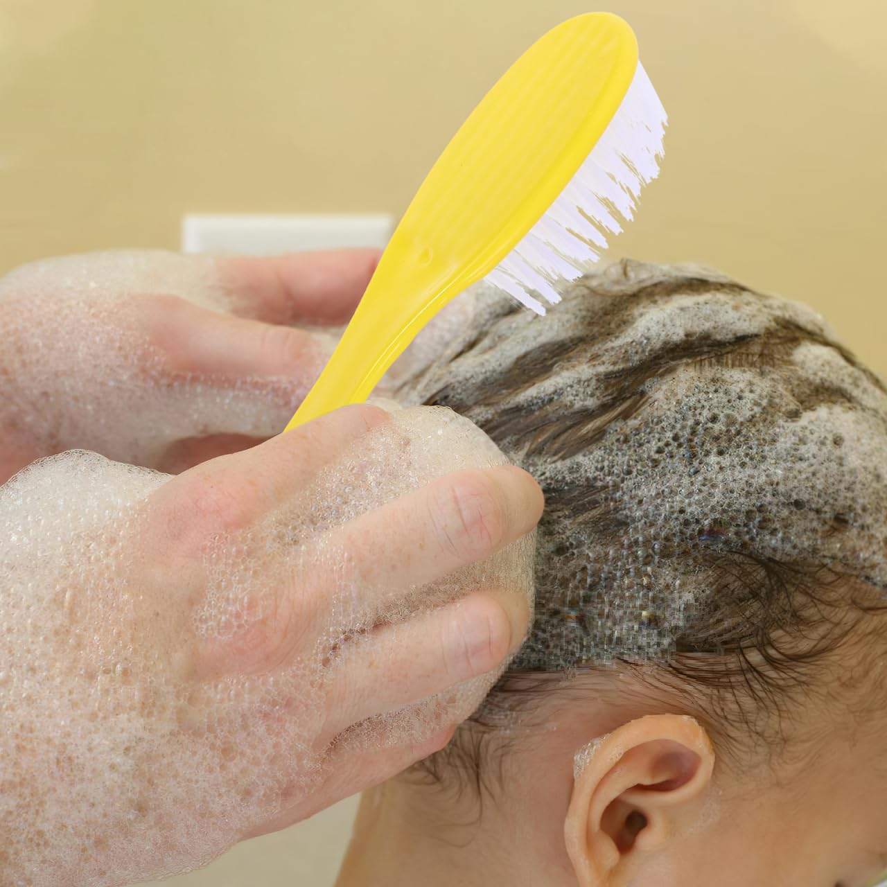 Beatifufu bath-time cleaning brush for gentle scalp cleansing.