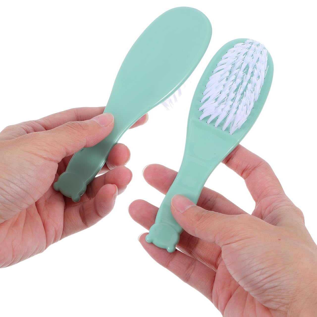 Beatifufu multi-functional infant care tool for detangling and massaging.