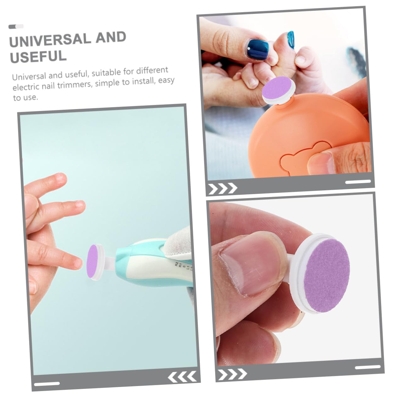Beatifufu pad close-up with fine grit for infant nails