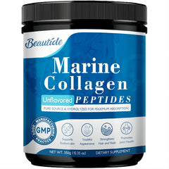 BEAUTIDE Marine Collagen Bottle highlights wild-caught cod formula for skin support.