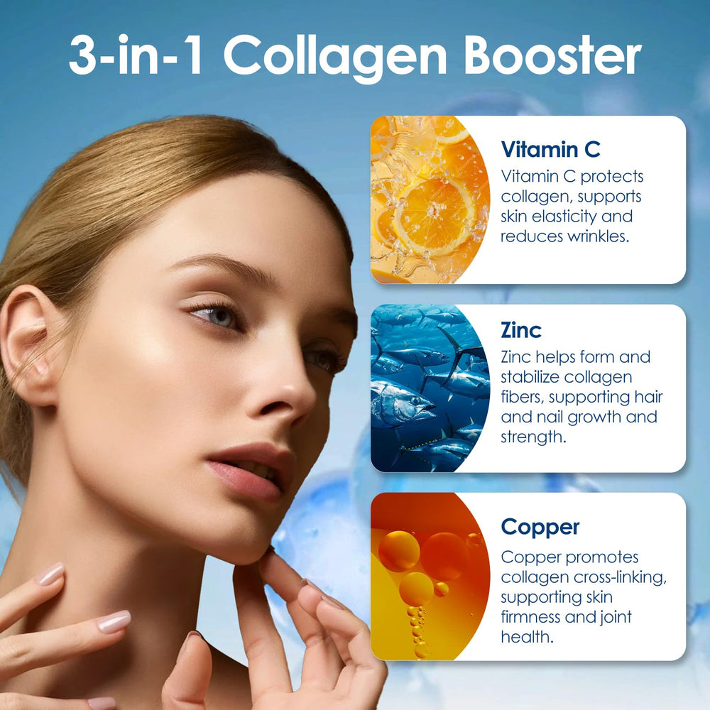 BEAUTIDE Marine Collagen Powder with hyaluronic acid promotes hydration.
