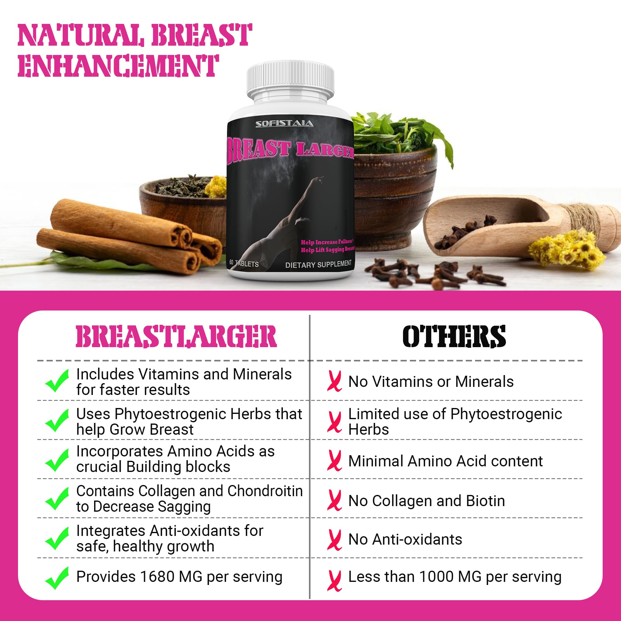 BEAUTIFYEM BreastLARGER packaging front showcases premium natural formula for daily care