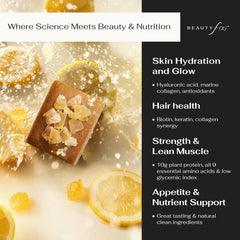 Beauty f(x) Protein Beauty Bites crystallized ginger visible on the bar